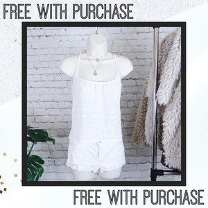 White Sheer Beach Cover Up Tank Top Flower Design